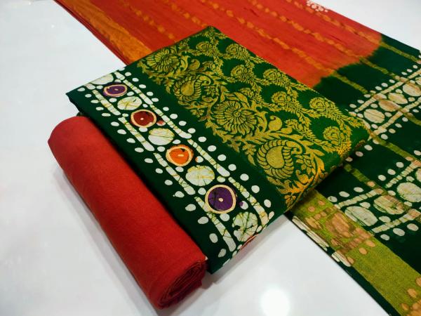 Nemi Jacquard With Wax Batik Cotton Dress Material Collection